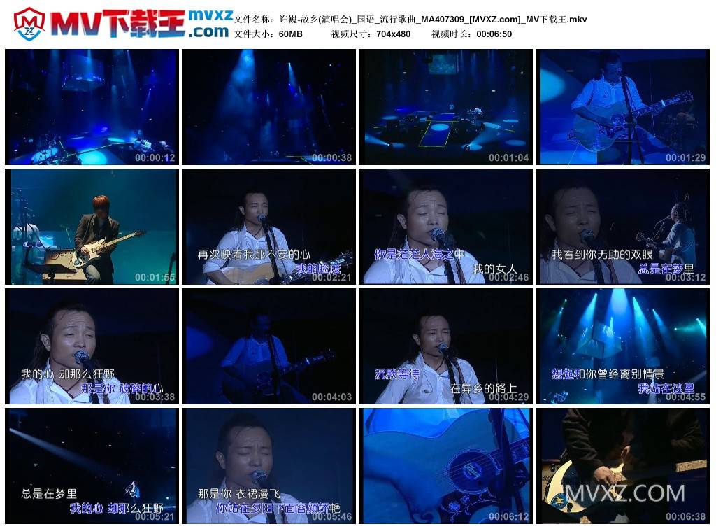 许巍-故乡(演唱会)_国语_流行歌曲_MA407309